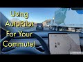 Commute to Work using Tesla AutoPilot in Traffic