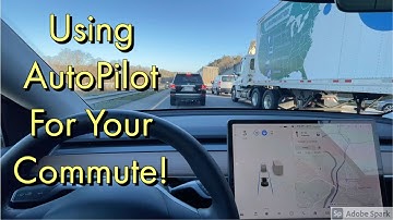 Commute to Work using Tesla AutoPilot in Traffic