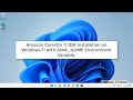 Amazon Corretto 11 JDK Installation on Windows 11 with JAVA HOME Environment Variable