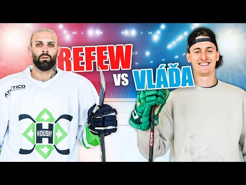 UČÍM REFEWA HOKEJ (stojí poprvé v životě na ledě!)