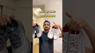 Race day shoes Vs Daily training shoes #shorts