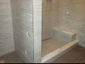 Start to finish Time lapse  Schluter  bathroom Kerdi-line linear drain Ditra heat large format tile.