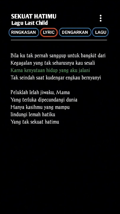 Last Child - Sekuat Hatimu || lirik lagu viral tiktok #lastchild #sekuathatimu #lirikmusik