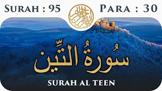 95 Surah At Teen  | Para 30 | Visual Quran With Urdu Translation