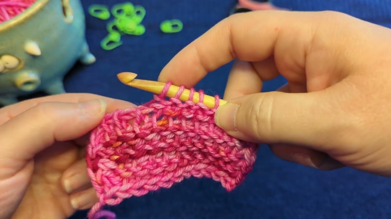 Tunisian Crochet: Reverse Tunisian Purl Stitch Tutorial