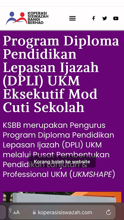 DPLI UKM 2024 Ambilan September Dah Buka! #dpli #cikgu