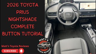 2026 Toyota Prius Nightshade Complete Button Tutorial