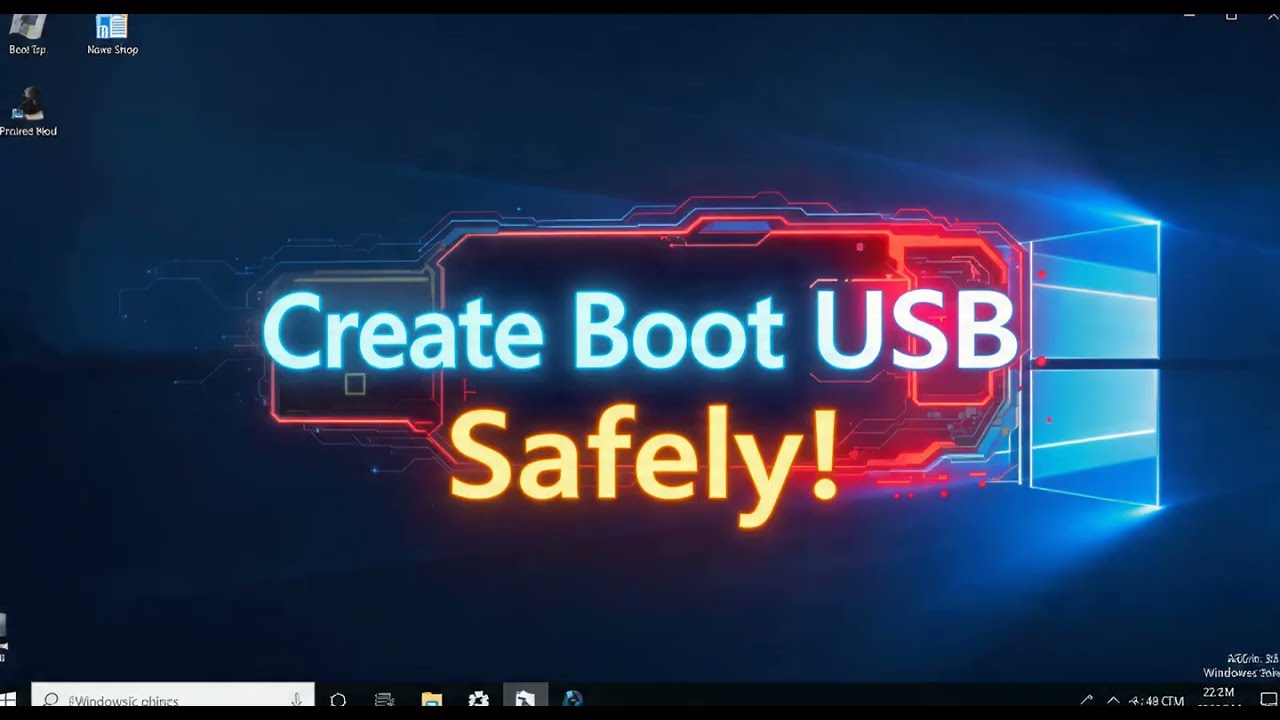 How to create Windows 10 boot USB safely for reinstall