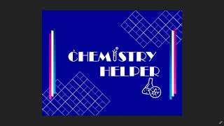 Python Project(Chemistry Helper)