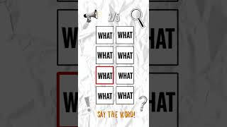Say The Word Challenge 😳 WAIT WHAT IS THAT (Brain Trick)