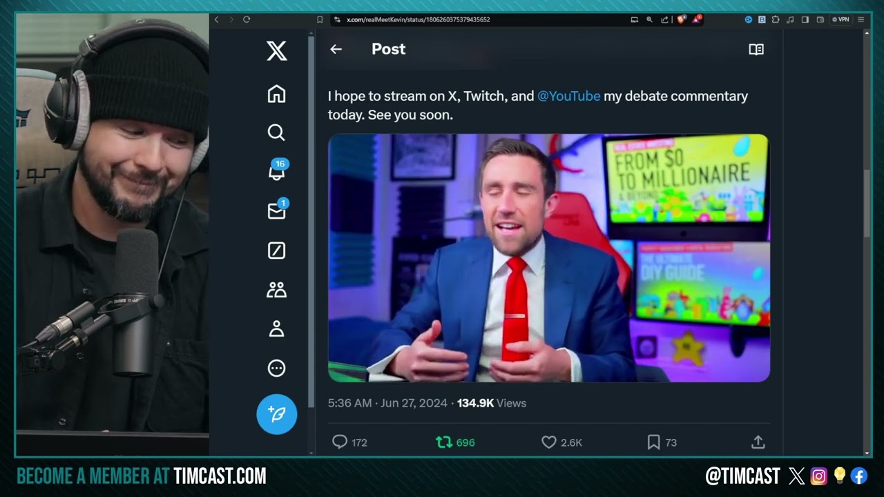 Meet Kevin SUES CNN For Threatening To BLOCK Trump Biden Debate Streams