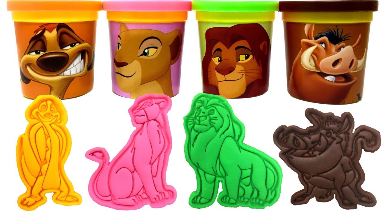 The Lion King Play-Doh Surprise Toys Simba Nala Timon Pumbaa Kion Ushari The Lion Guard Learn Colors