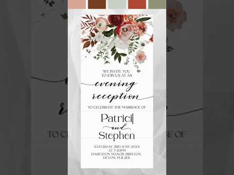 DIY Editable Wedding Reception Invite Modern Bride Must Have Collectionamber Lovepaperevent