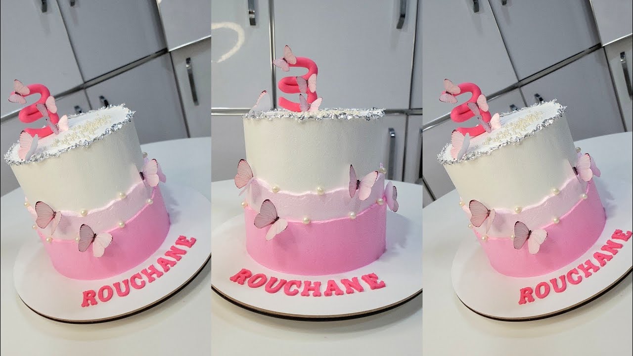 طلبية كيكة الفراشات 🦋 كيكة عيد ميلاد بنات 🎂💗 مع أسرار نجاحها و سعر البيع لأصحاب المشاريع 💶👌