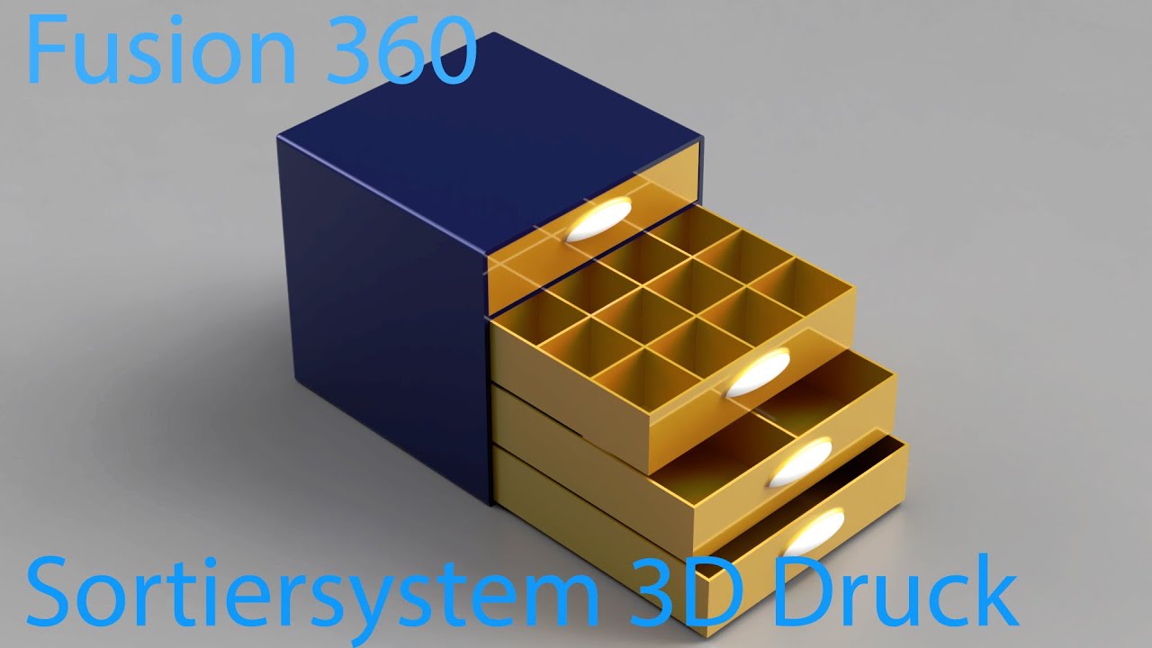 Schublade Sortiersystem 3D Drucken Fusion 360 Tutorial Deutsch CAD