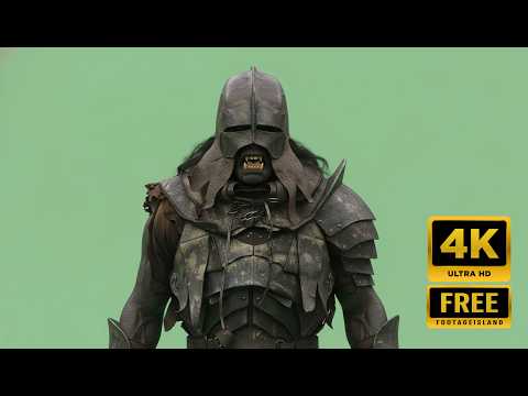 Lord of The Rings Uruk Hai on a Green Screen Free Footage Part 02
