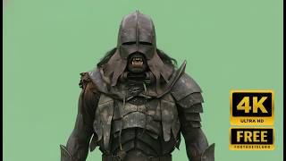 Lord of The Rings Uruk Hai on a Green Screen   Free Footage Part 02