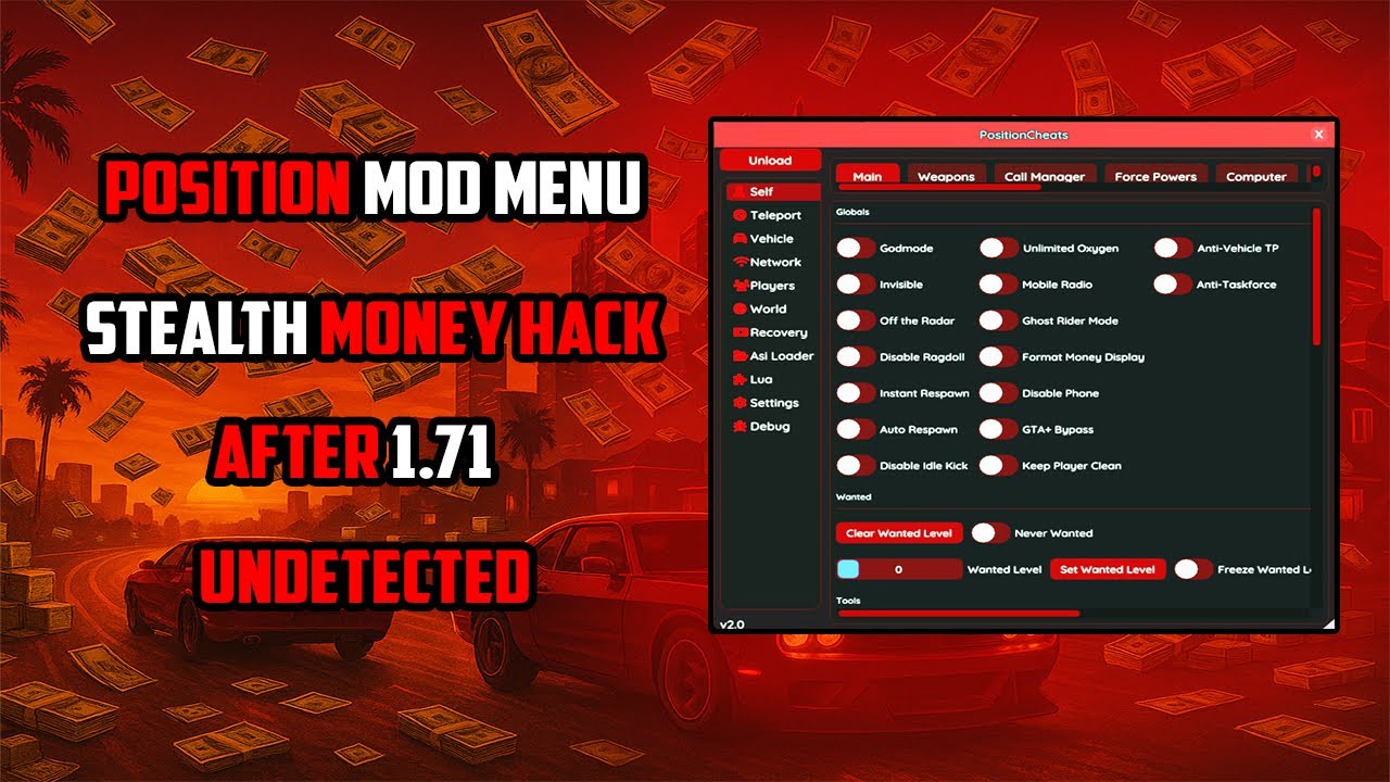 POSITION MOD MENU | GTA V ONLINE [BATTLEYE BYPASS] | AFTER 1.71 ...