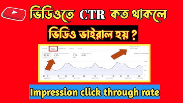 Impression Click Through Rate কত হলে  ভিডিও ভাইরাল হয় | Youtube CTR Full Explained In Bangla