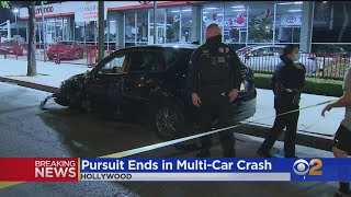 Hollywood Pursuit Ends In Multi-Vehicle Crash