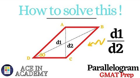 Find the ratio of the diagonals | Parallelogram | Gmat Preparation | Quantitative Aptitude