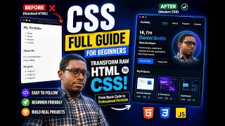CSS Full Guide for Beginners: Transform Raw HTML Into a Professional Portfolio!