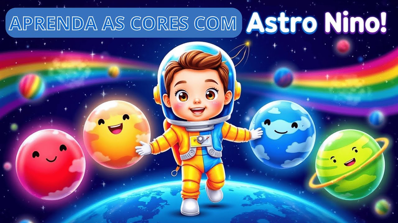 Astro Nino Aprende as Cores | Vídeo Infantil Educativo