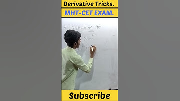 How to find Derivative for MHT-CET EXAM with shortcuts trick | MHT-CET EXAM | #shorts #mathematics