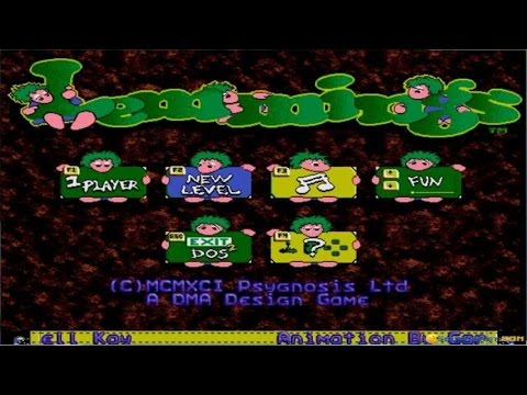 Lemmings - 1991 PC Game, introduction and gameplay