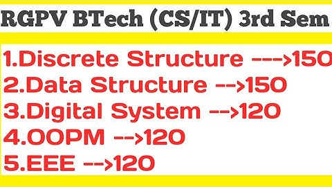 Computer Science Engineering (CSE) RGPV BTech 3rd Semester Complete Notes with important questions