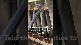 The apprentice was not happy 🙄🤣 #apprentice #electrician #shorts