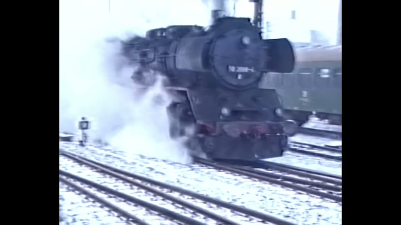 Winterdampf in Penig (Sachsen) , Dezember 1987