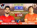 Mumbai Spartans vs Royal Riders - T20 Match Live Score 🏏