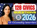 2026, Updated 128 Civics Questions and Answers I U.S. citizenship interview I N400 Interview #n400 