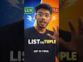 Most People Get List vs Tuple Wrong 😱 | Python Explained in 45 Sec #coding #correctcoding #cod