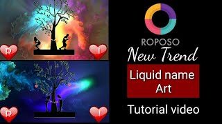 Roposo New Name Art Video Tutorial | Name Status Video | screenshot 4