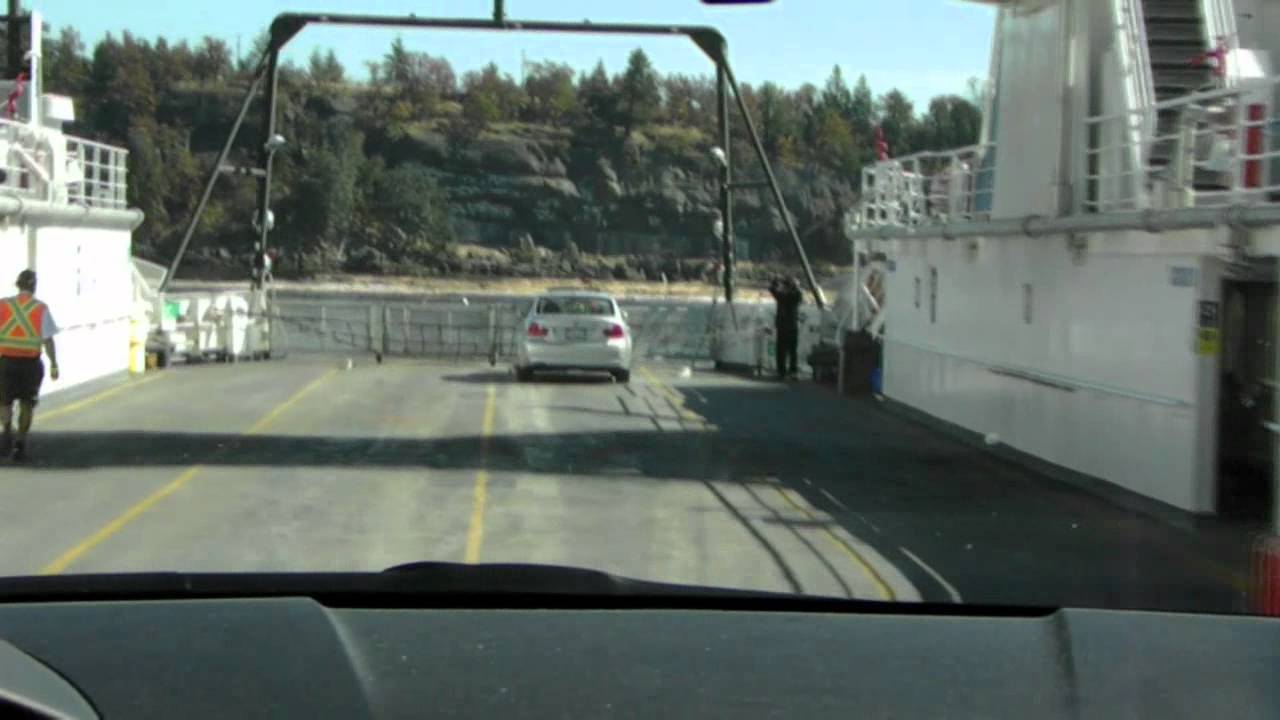 Driving on Thetis Island Ferry YouTube