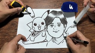 ピカチュウを分解して大谷翔平を作ってみた【パラデル漫画】