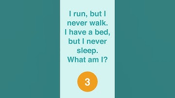 Trivia Quiz: I run, but I never walk. I have a bed, but I never sleep. What Am I? | #riddles