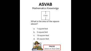 ASVAB Speed: Mathematics Knowledge Question #2 (60 seconds)