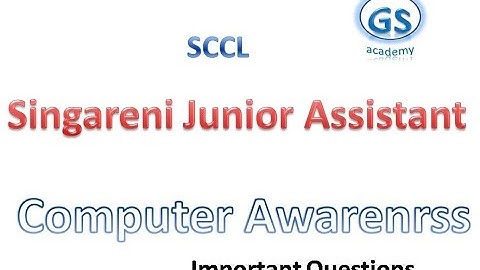 Singareni junior assistant exam 2021|computer awareness-9| singareni juniorassistant question paper