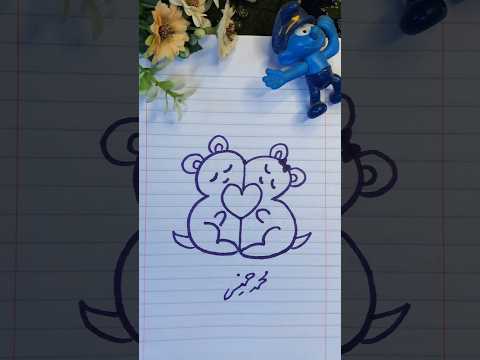 تعليم رسم قطتين سهله جدا وبسيطه يلا جربوها رسم اطفال تعليم الرسم رسمتي رسم بنات