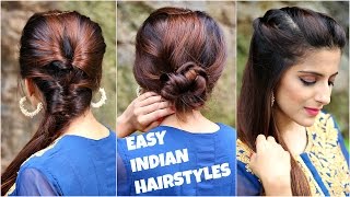 3 Anarkali Hairstyles For Medium Long Hair Easy Everyday Indian