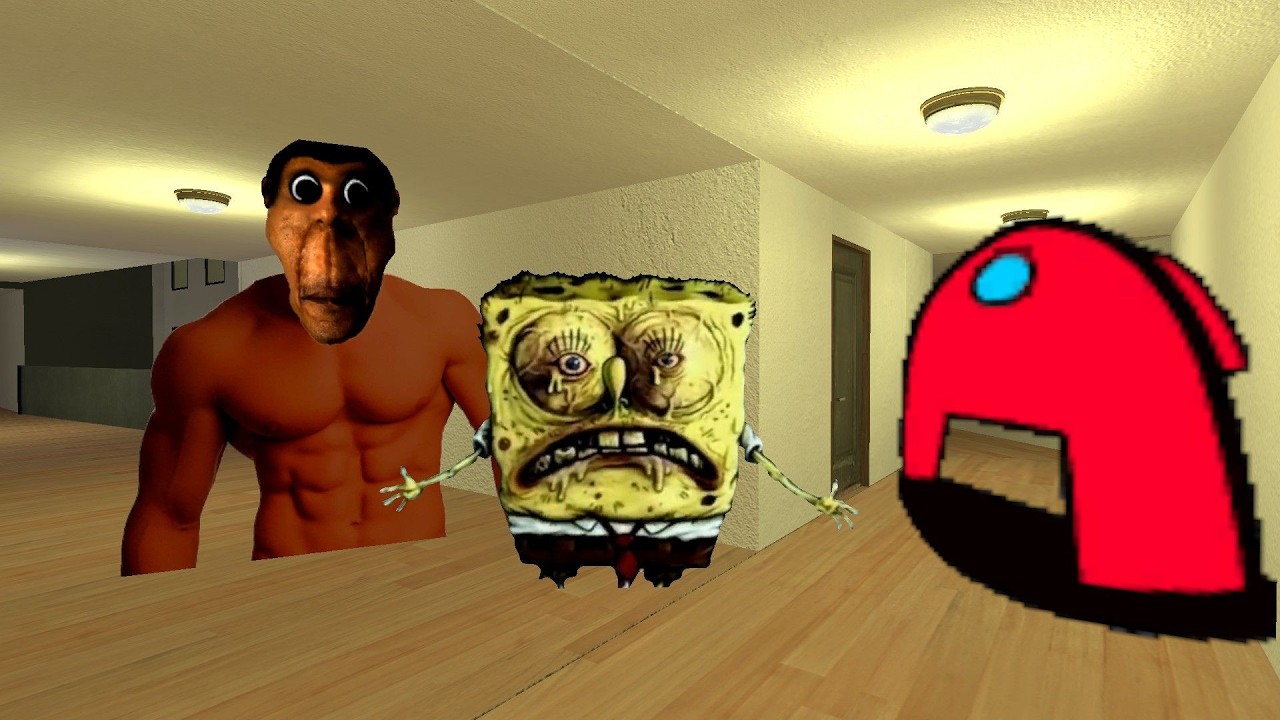 Amor Yc Strong Obunga And Sponge In Hotel roome Nextbot Gmod Fun #nextbotgmod