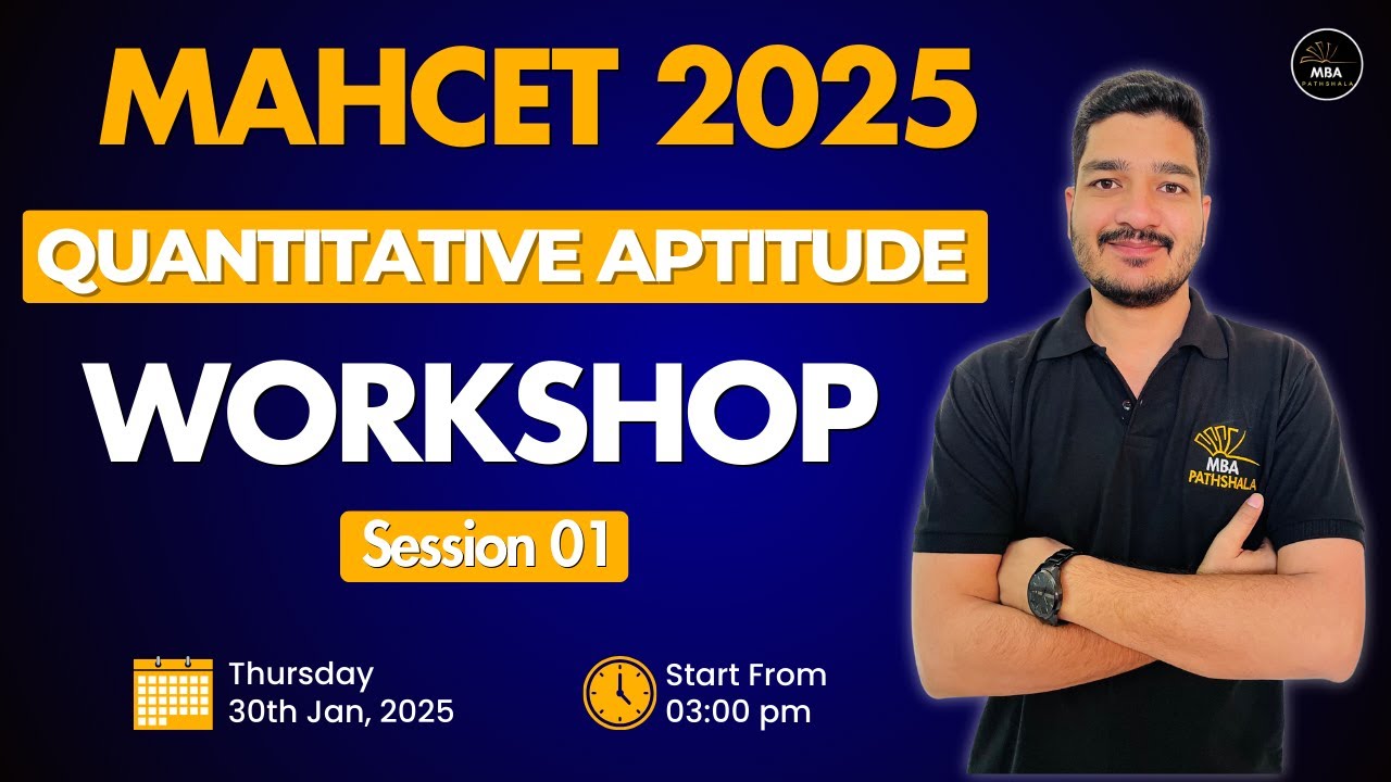 MAHCET 2025 | PYQs Workshop | Session 01 | Mohit Sir | MBA Pathshala #mahcet2025 2025