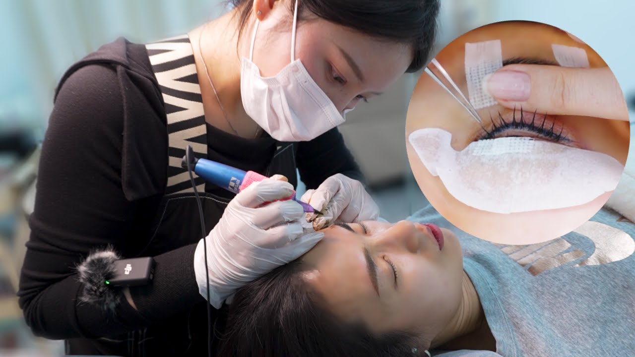 Korean Beauty Studio ASMR | Lash Lift & Eyebrow Tattoo