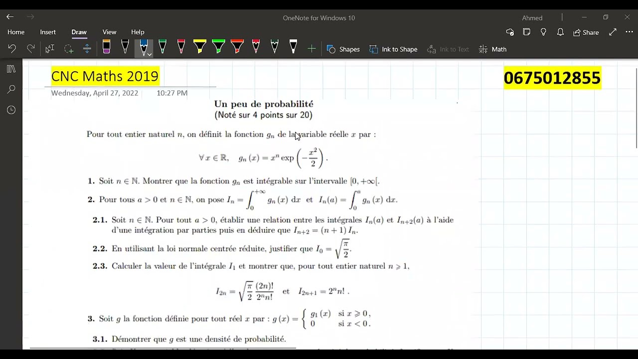 Préparation aux Concours BAC+2 CNC Maths 2019