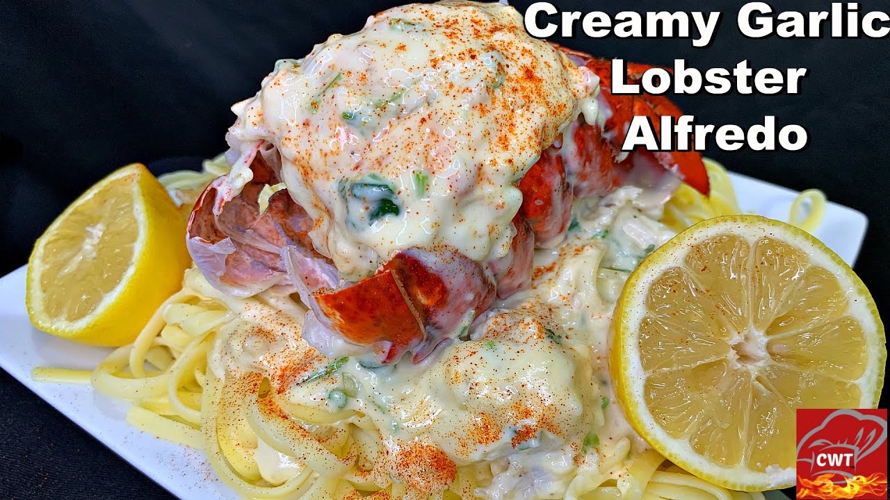 Creamy Garlic Lobster Alfredo Seafood