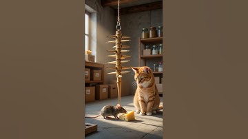 Shocking! 😱😱The cat sets a trap and waits in silence ！😱😱 #shorts #cat #trap #mouse #FunnyCat #cute