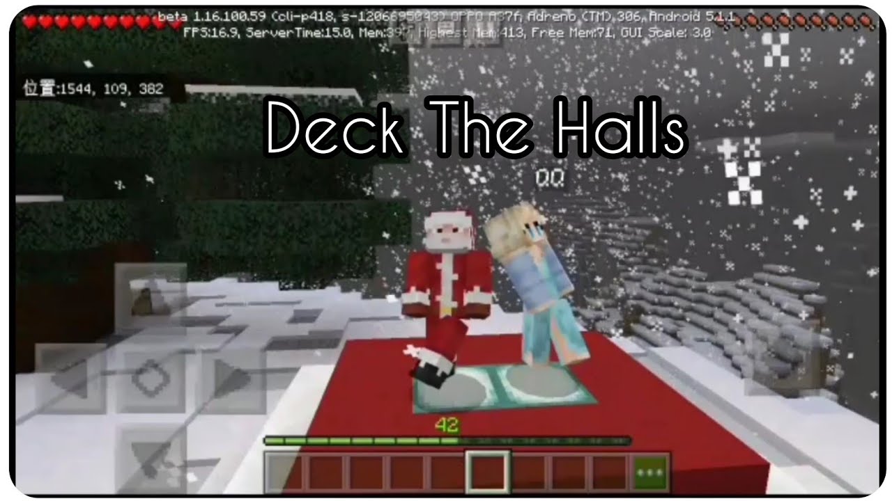 【Minecraft】Dancing Deck The Halls In Minecraft，Merry Christmas - YouTube